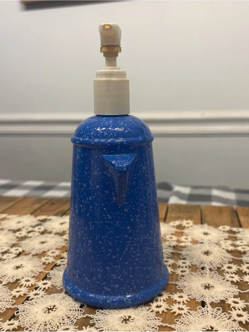 Vintage Avon 80s  Speckled Ceramic Soap Dispenser